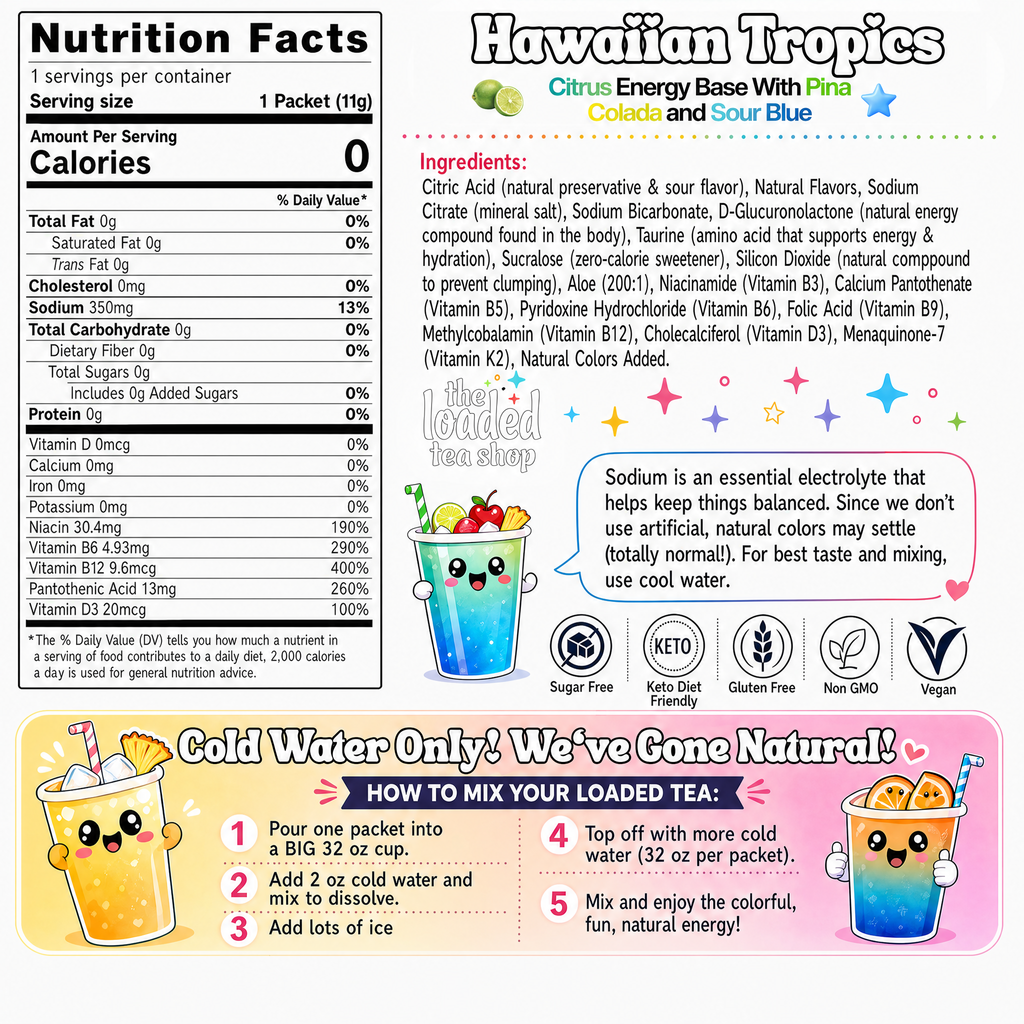 Hawaiian Tropics (Caffeine-Free) - Tea Packs Daily