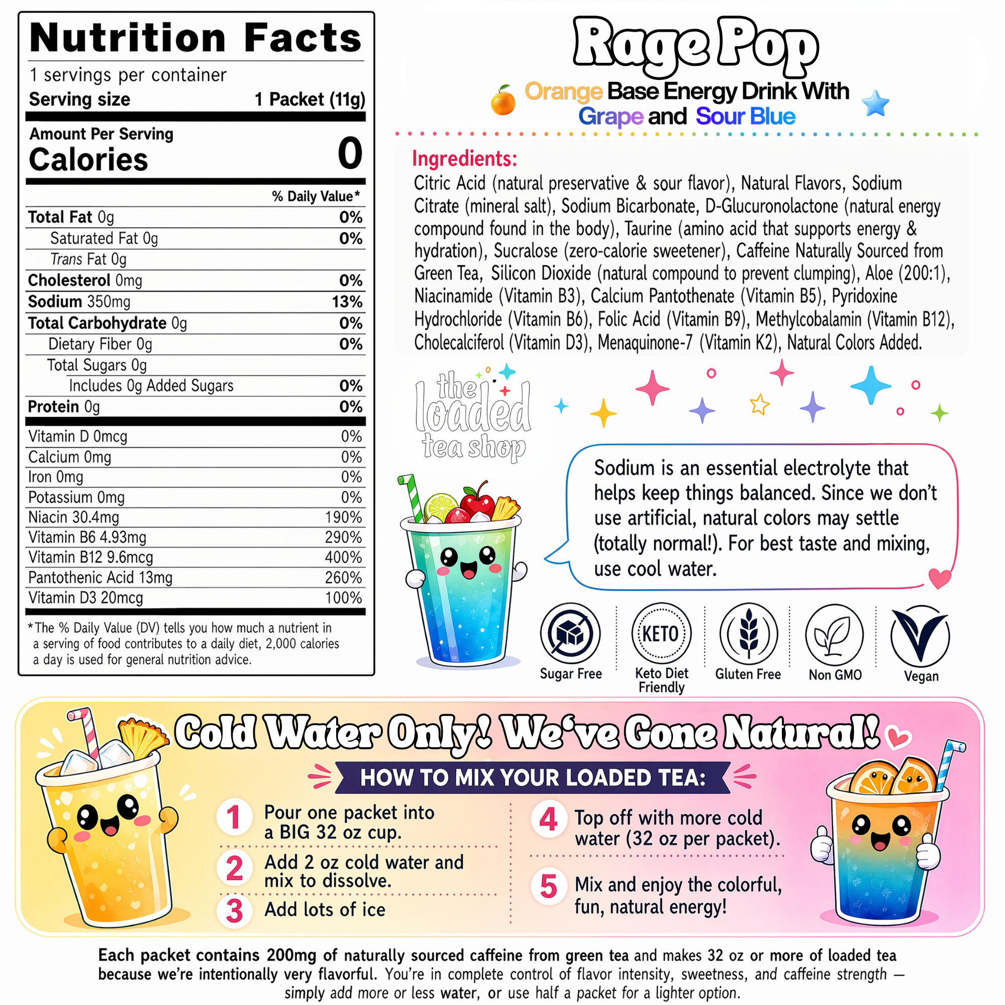 50 Case Rage Pop - Taste the Day