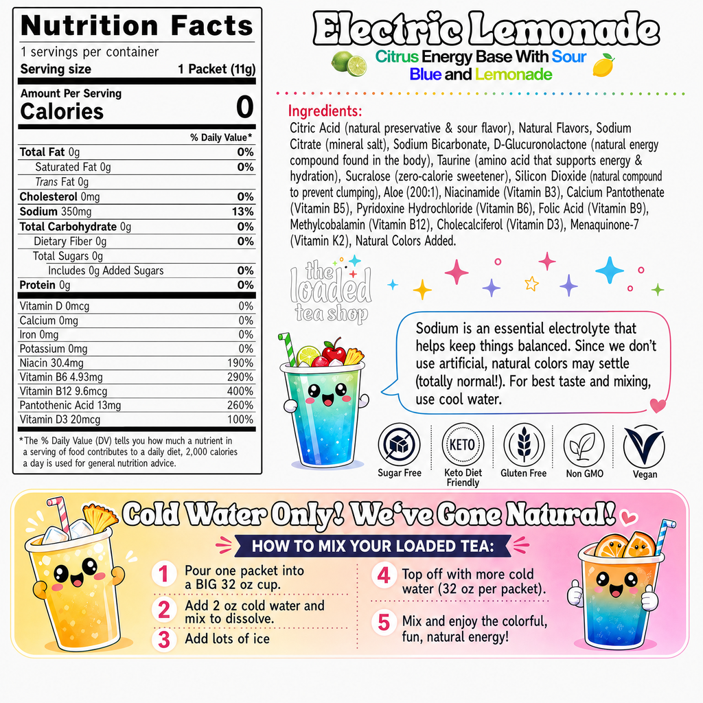 Electric Lemonade (Caffeine-Free) - Shop Your Flavor